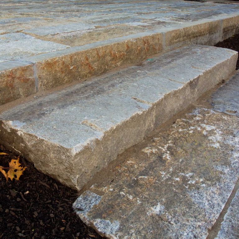 Reclaimed Second Generation Curbstone - Splitface Riser Steps