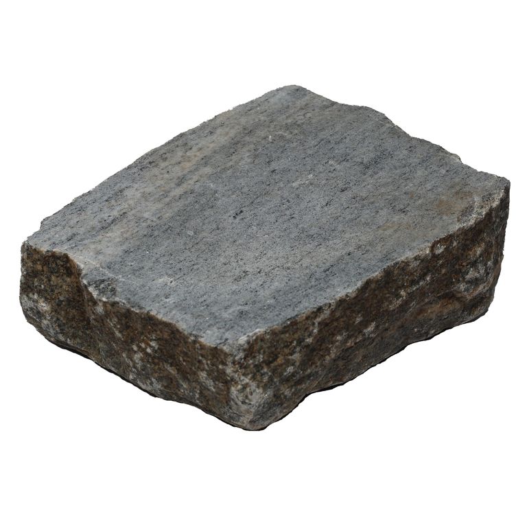 Oblique image for Granite - Reclaimed Swedish Cobblestones - Flat Surface. The surface finish shown is sawn. The dominant color shown is gray. The color mix creates a cool feeling.
