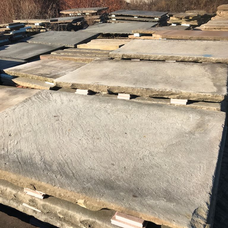 Reclaimed Sandstone Sidewalk Stones - Antique Surface