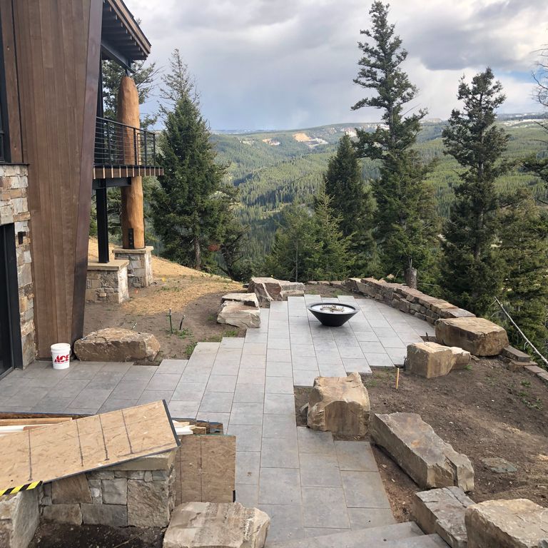 The image shows this product being used in a patio pavers application.