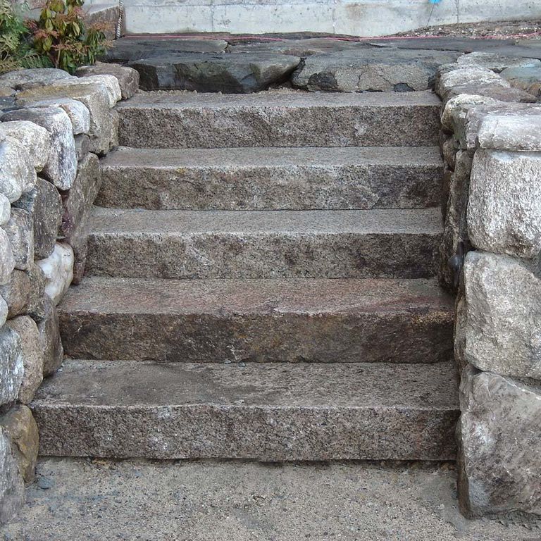 Reclaimed Granite Steps - Live Edge