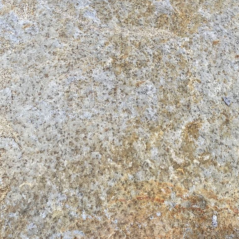 Color/Finish variation image for Goshen Stone - Irregular Flagstone. The dominant color shown is gray; with beige, brown, orange/rust, white, tan and cream secondaries. Exhibits 