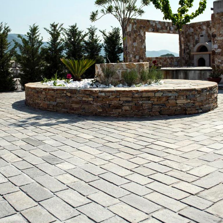 Gray Greek Slate Quartzite - Cobblestones