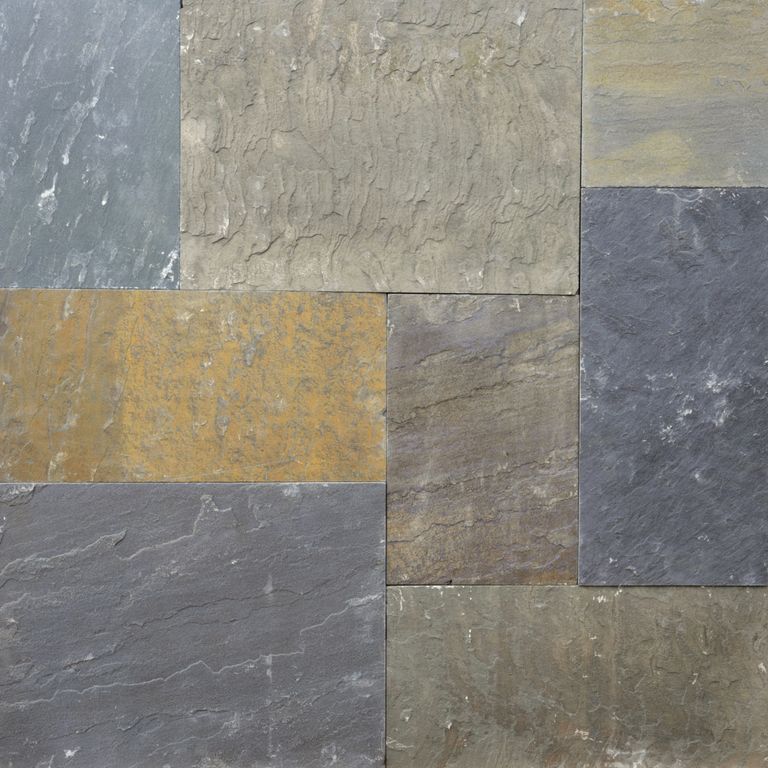 Full Color Bluestone - Natural Cleft Dimensional Cut Pavers