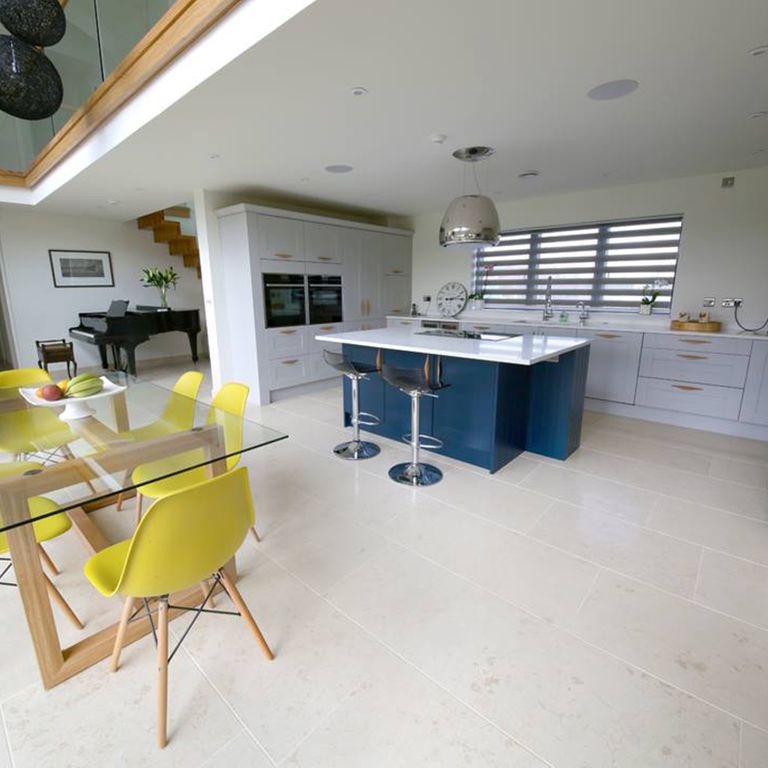 The image shows this product being used in an interior floor application.