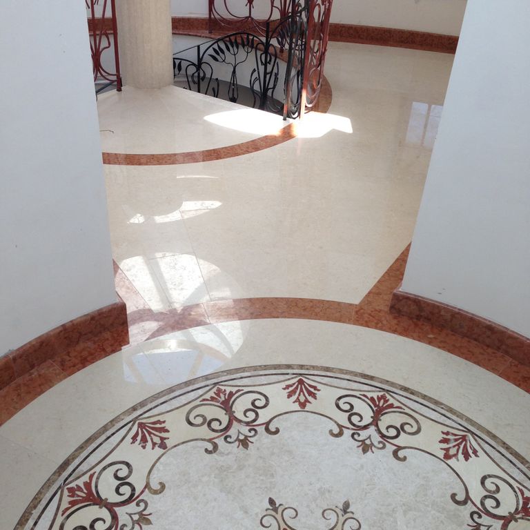The image shows this product being used in an interior floor application.