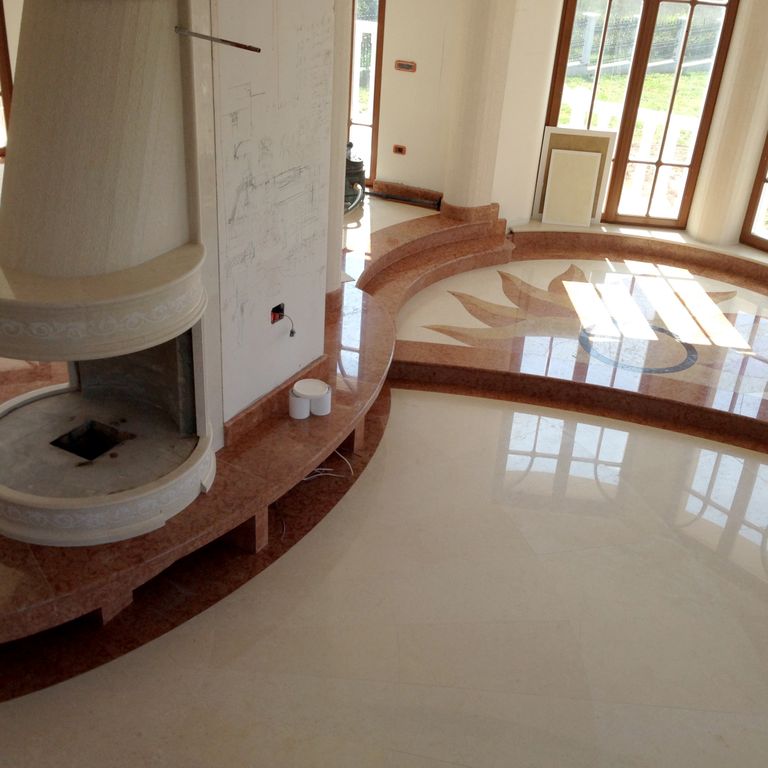 The image shows this product being used in an interior floor application.