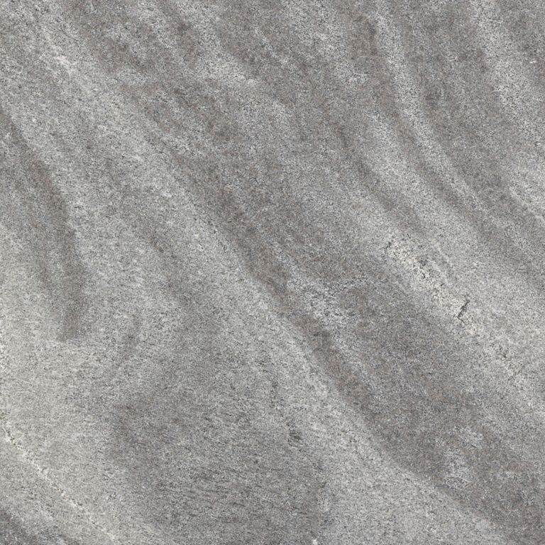 Color/Finish variation image for Granite- Mystic Mountain- Steps. The dominant color shown is gray; with purple and white secondaries. Exhibits 