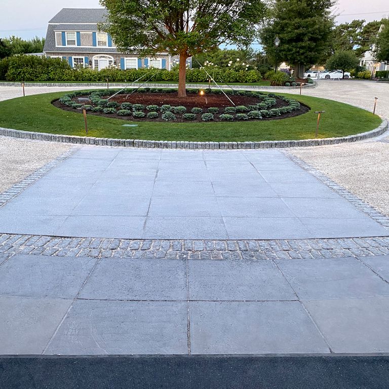 The image shows this product being used in a path pavers application.