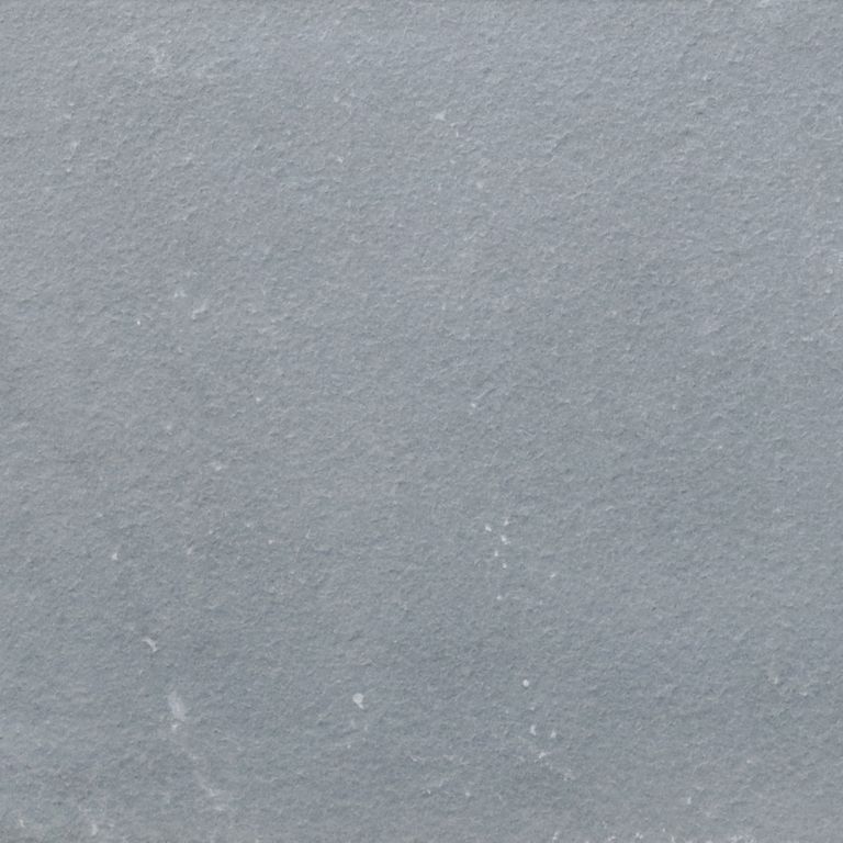 Swatch image cropped for Bluestone Flamed Surface Blue/Gray - Monolithic Steps. The surface finish shown is flamed. Dominant colors shown are blue and gray. The color mix creates a cool feeling. Solid color pattern.