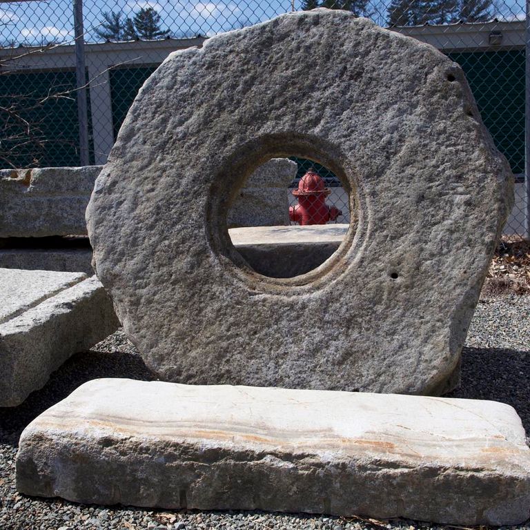 Application image for Reclaimed Architectural Pieces. The image shows this product being used in an architectural elements application. This is a building and landscape stone for indoor and outdoor commercial and residential applications. Suitable for general use and freeze-thaw conditions situations. Low to high on the price spectrum.