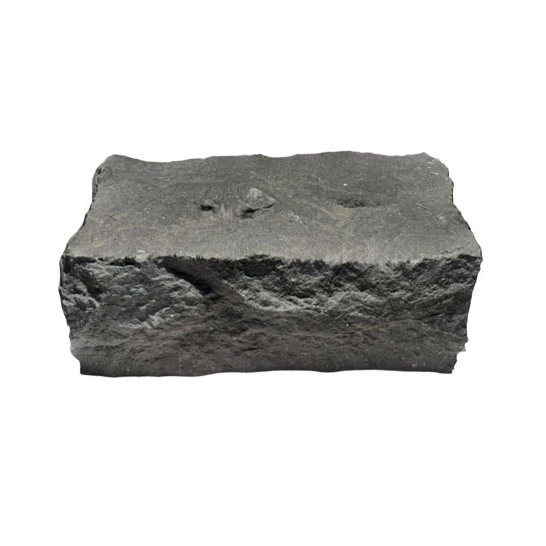 Nordic Black Basalt Cobblestones - Rectangle - Split Top, Split Sides