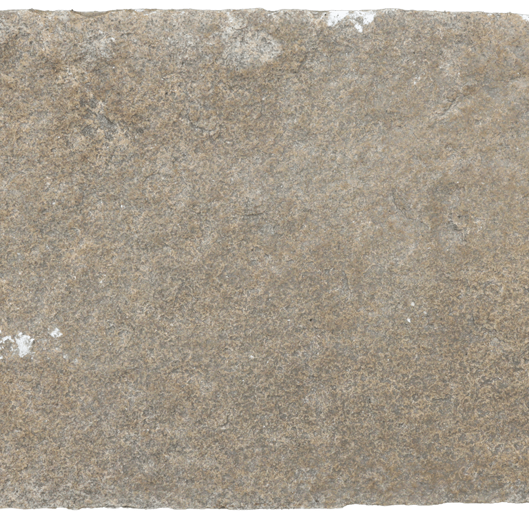 Color/Finish variation image for Granite - Antiqued Plank - Pavers. Dominant colors shown are brown, gray and tan; with beige and orange/rust secondaries. The color mix creates a warm feeling. Fine speckled and blotched color patterns.