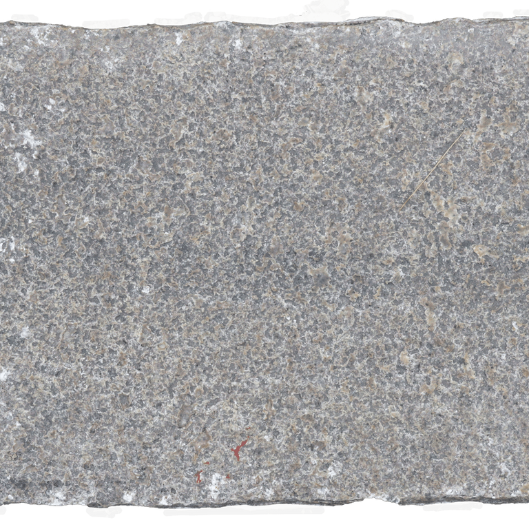 Color/Finish variation image for Granite - Antiqued Plank - Pavers. The dominant color shown is gray; with beige and white secondaries. The color mix creates a cool feeling. Speckled, fine speckled and cloudy color patterns.