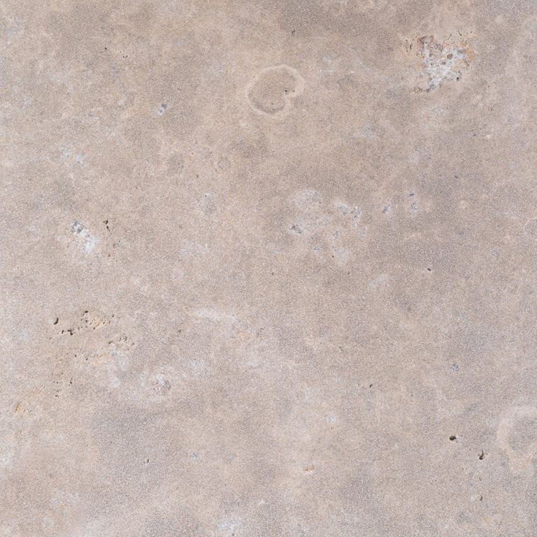 Color/Finish variation image for Bavarian Dolomite - Gray - Benches & Seating. The surface finishes shown are brushed and sand blasted. Dominant colors shown are beige, gray and pink; with purple, white, tan and cream secondaries. The color mix creates a warm feeling. Blotched, swirled and cloudy color patterns.