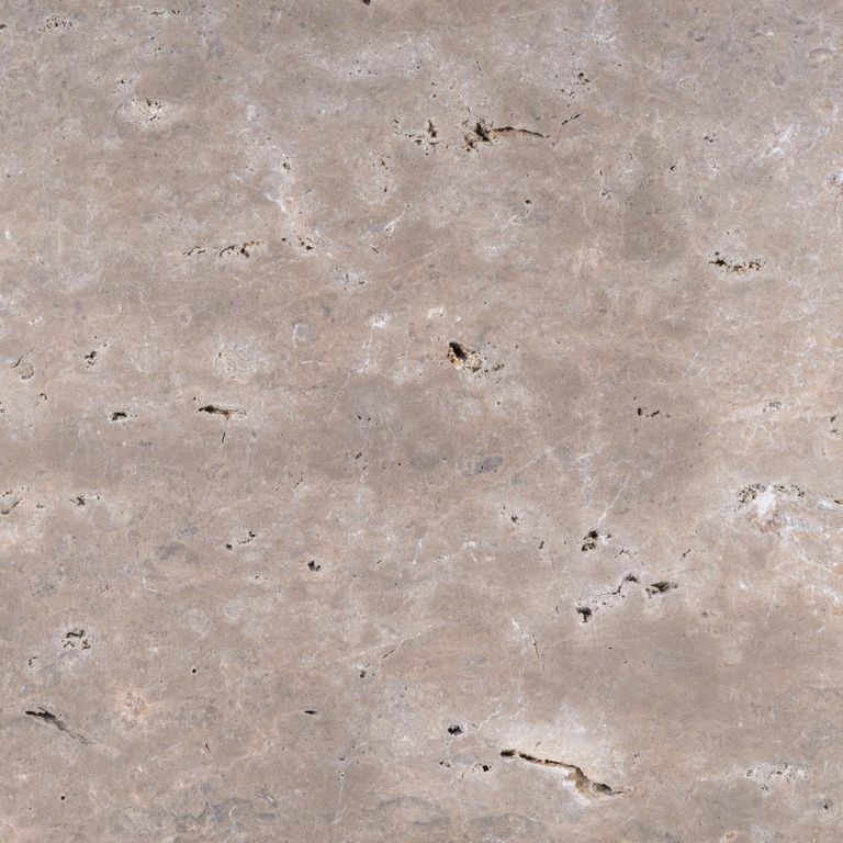 Color/Finish variation image for Bavarian Dolomite - Gray - Benches & Seating. The surface finishes shown are brushed and tumbled. Dominant colors shown are gray and tan; with beige, brown, orange/rust and white secondaries. Exhibits 