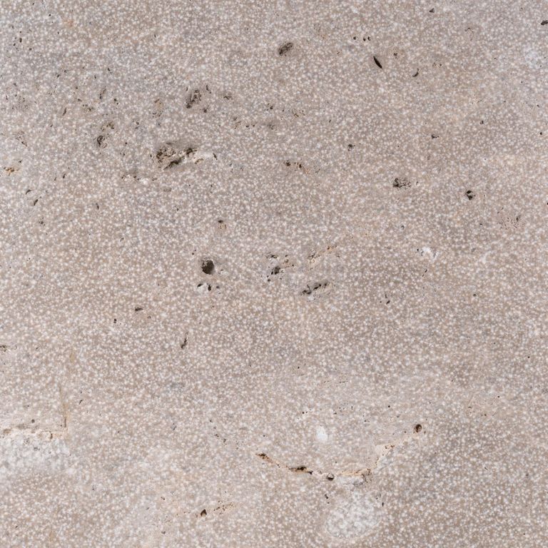 Color/Finish variation image for Bavarian Dolomite - Gray - Benches & Seating. The surface finishes shown are brushed and bush hammered. The dominant color shown is gray; with beige, brown, orange/rust, pink, purple, white and tan secondaries. The color mix creates a warm feeling. Random, speckled, blotched and cloudy color patterns.