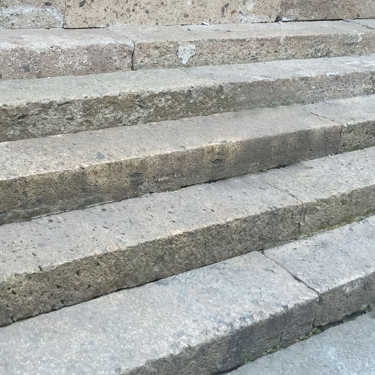 Reclaimed Footworn Granite - Monolithic Steps