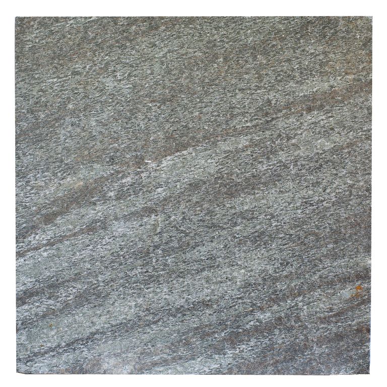 Color/Finish variation image for Mystic Mountain Pool Coping. The dominant color shown is gray; with blue, brown, green and white secondaries. Exhibits 