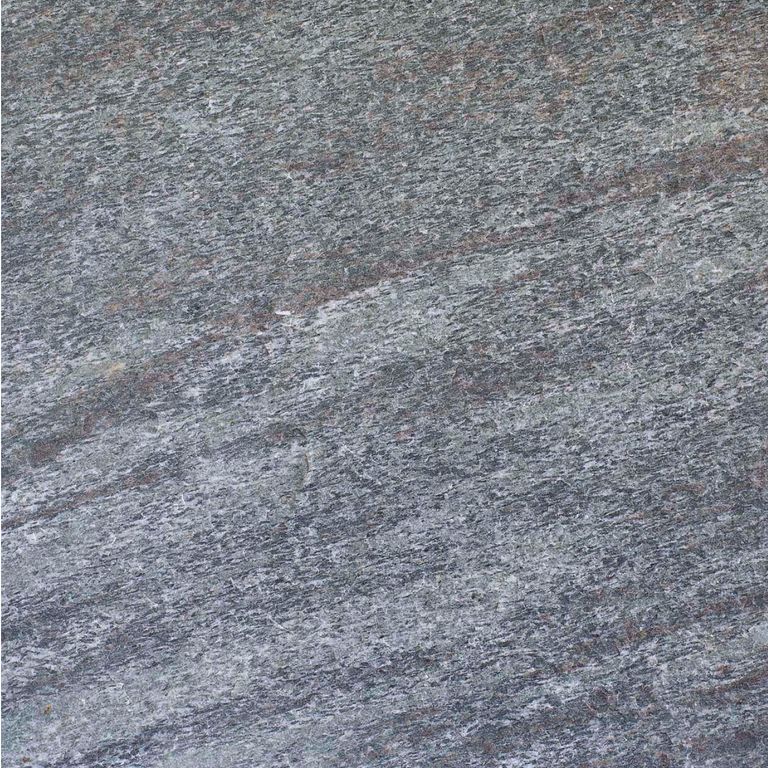 Color/Finish variation image for Mystic Mountain Pool Coping. Dominant colors shown are blue and gray; with green, purple and white secondaries. Exhibits 
