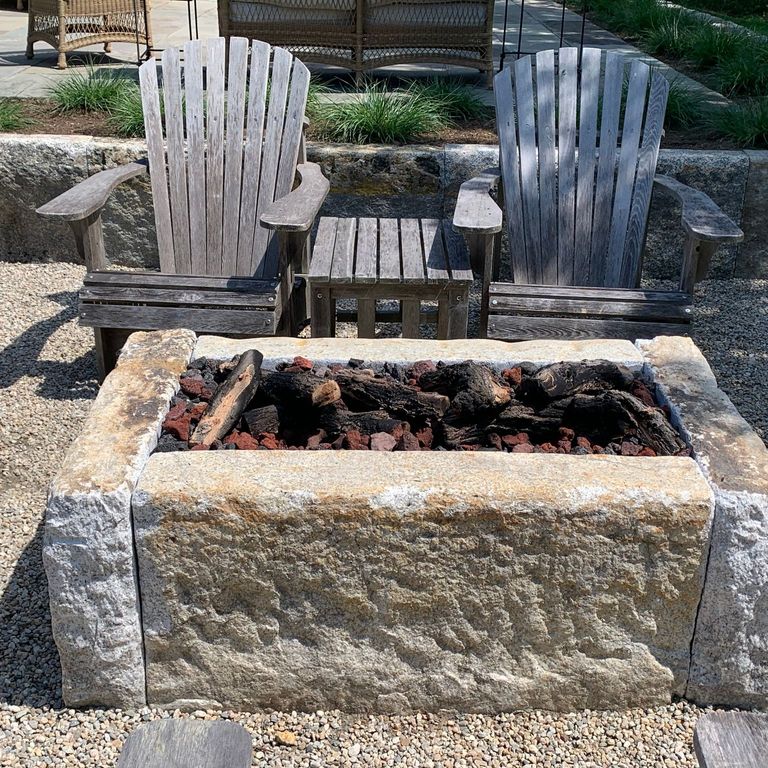 Reclaimed Granite Curbstone - Fire Feature