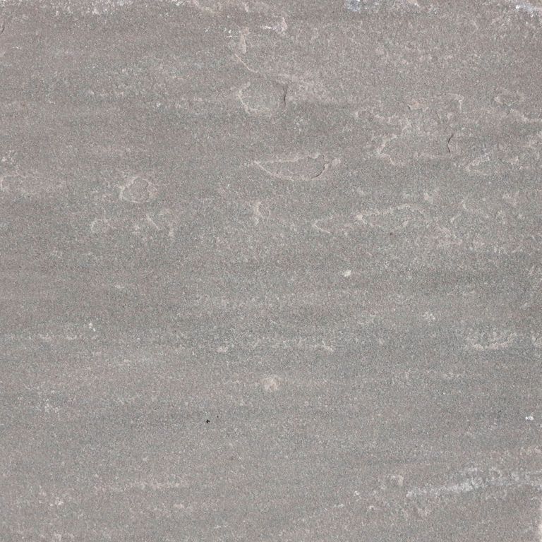 Color/Finish variation image for Lakeland Sandstone - Pavers. The dominant color shown is gray; with beige, blue, purple and white secondaries. The color mix creates a warm feeling. Regular and linear color patterns.