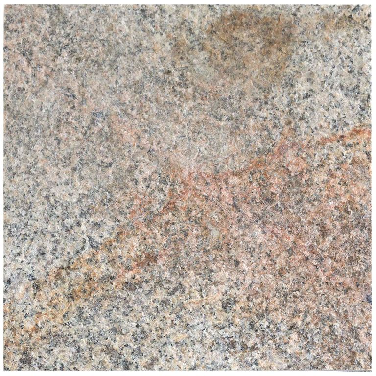 Color/Finish variation image for Cape Neddick Granite Full Color - Live Edge Steps. Dominant colors shown are beige and gray; with brown, orange/rust, pink, purple, white, tan and cream secondaries. Exhibits 