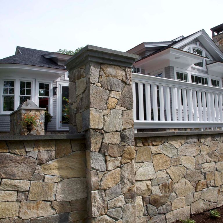 Application image for Black Mountain Granite Natural - Veneer. The image shows this product being used in a thin veneer application. The dominant color shown is gray.