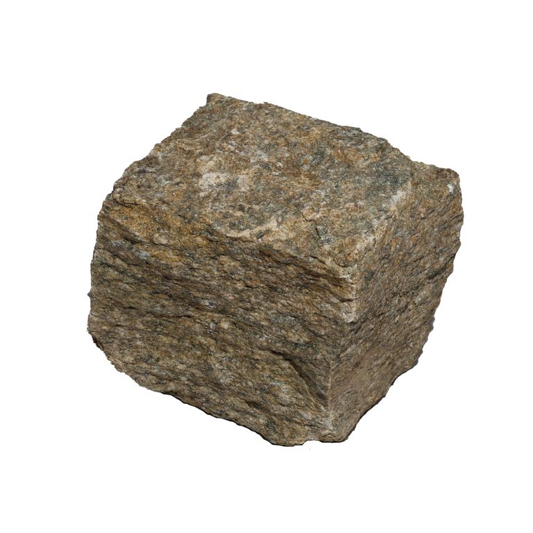 Application image for Pietra Italia Full Color Gneiss - Cobblestone Cubes. The surface finish shown is split-face. Dominant colors shown are brown and tan. The color mix creates a warm feeling.