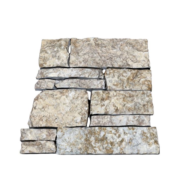 Limestone - Rustic Gold Veneer - Splitface + Sawn
