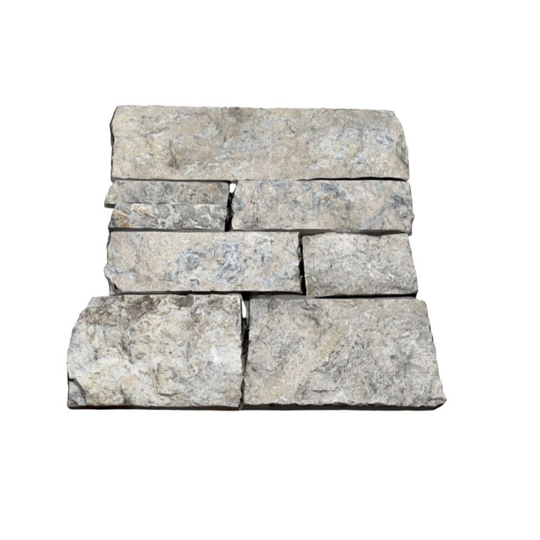 Limestone - Rustic Gray Veneer - Splitface + Sawn