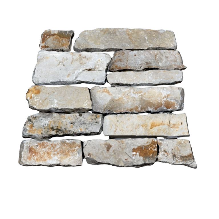 Lannon Gray Limestone Veneer - Seamface