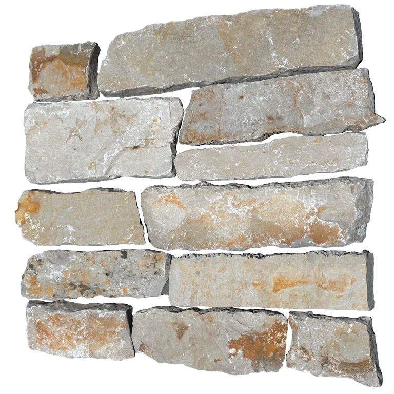 Lannon Gray Limestone Veneer - Seamface