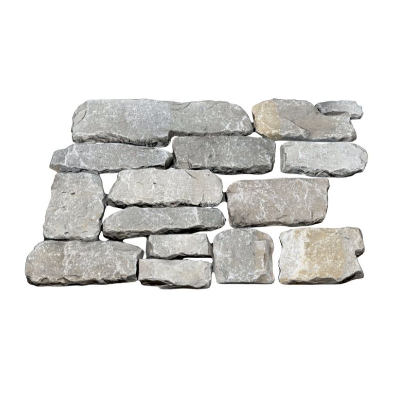Limestone - Lannon Gray Veneer - Splitface + Tumbled