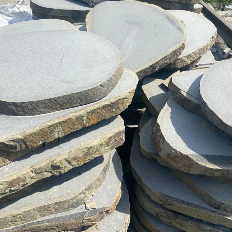 Application image for Basalt - Moon Black - Irregular Pavers. The dominant color shown is gray.