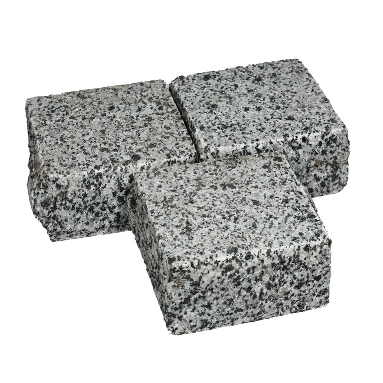 Application image for White House Granite - Cobblestones. The surface finish shown is flamed. Dominant colors shown are gray and white. The color mix creates a cool feeling.