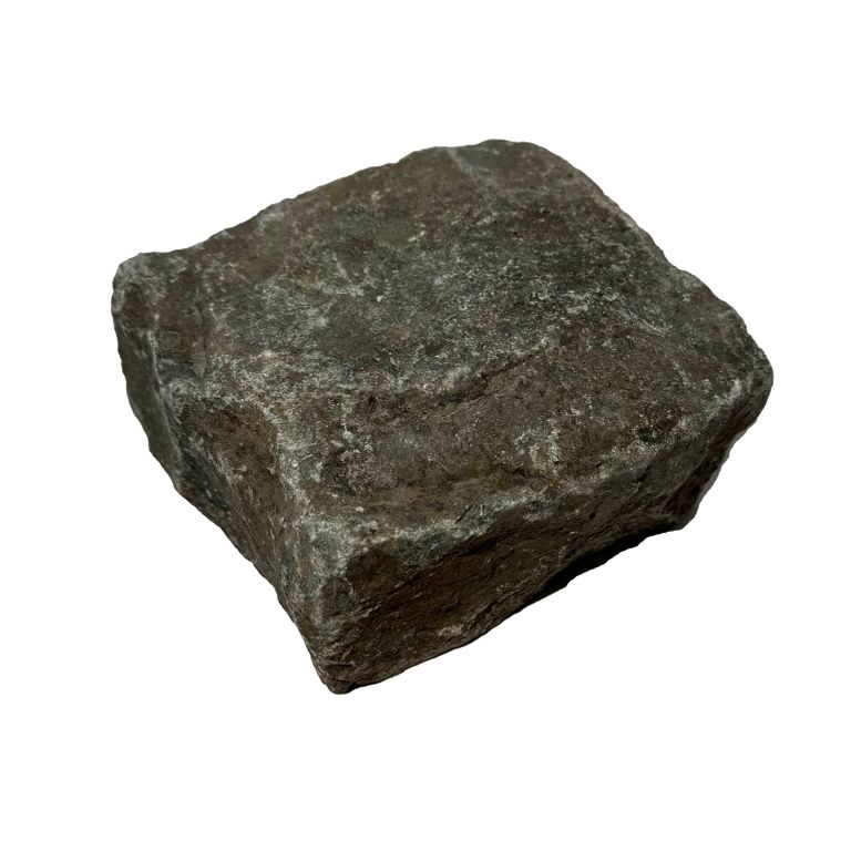 Color/Finish variation image for Reclaimed European Porphyry Cobblestones - Square - Antiqued. The surface finish shown is . Dominant colors shown are brown and gray. The color mix creates a warm feeling.