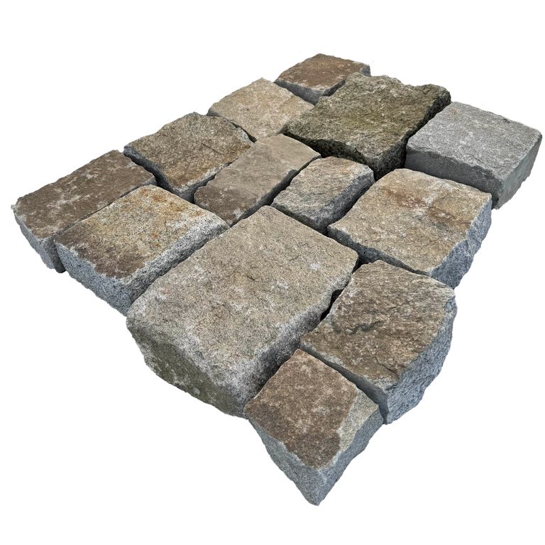 Reclaimed Granite Full Bed Veneer - Squares and Rectangles