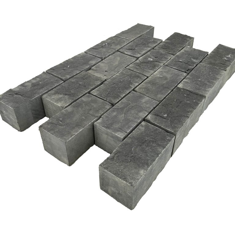 Highland Limestone Cobblestones - Rectangle - Split Top, Sawn Sides