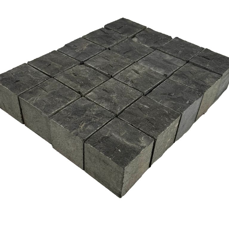 Highland Limestone Cobblestones - Square - Split Top, Sawn Sides
