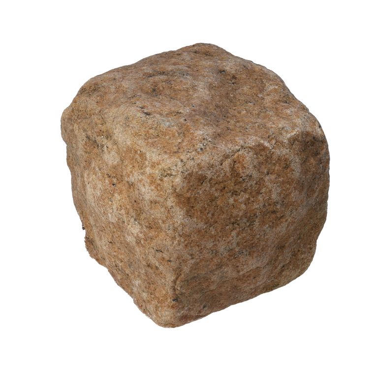 Application image for Yellow Granite Cobblestone - Cubes. The surface finish shown is . Dominant colors shown are brown, yellow and tan. The color mix creates a warm feeling.