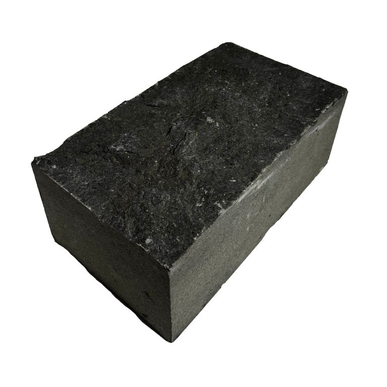 Nordic Black Basalt Cobblestones - Rectangle - Split Top, Sawn Sides