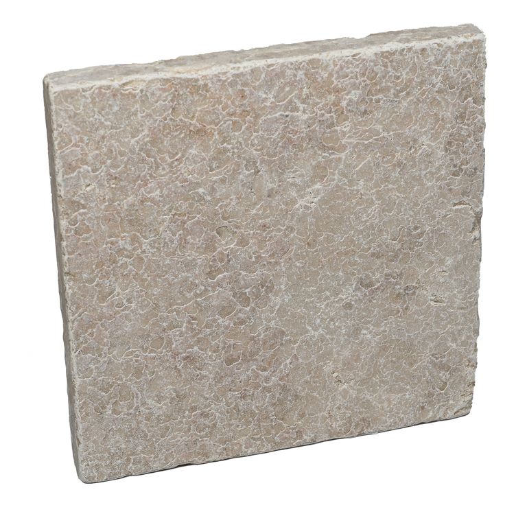 Mountain Hard Beige Limestone - Flamed & Tumbled Pavers