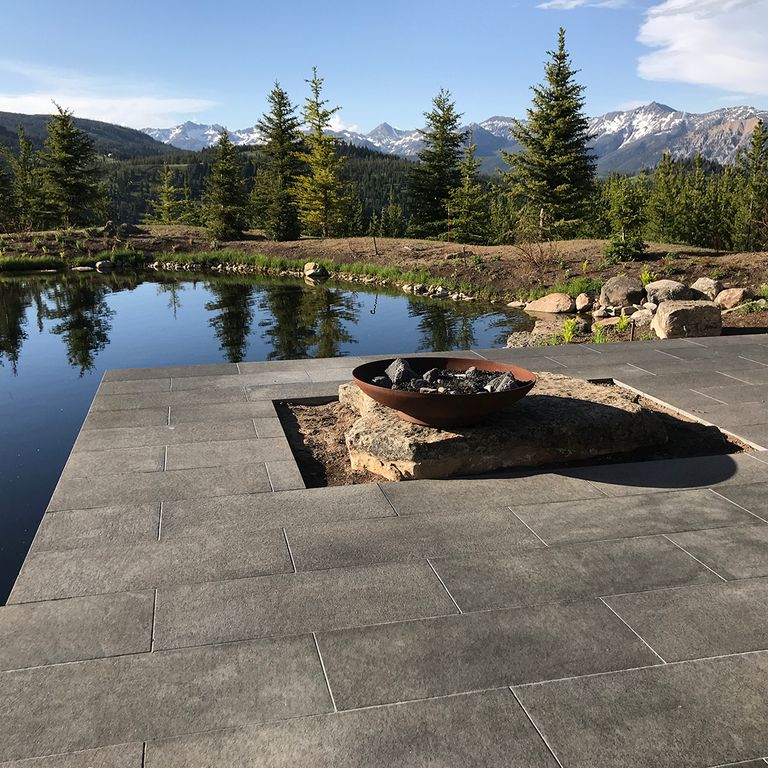 Nordic Black Basalt - Flamed & Acid Washed Pavers